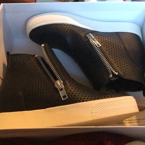 Black Hightop Perforated Steve Madden Sneakers